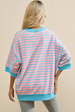 Load image into Gallery viewer, Boots Striped Round Neck Half Sleeve T-Shirt
