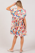 Load image into Gallery viewer, SAGE + FIG Full Size Floral Button-Down Short Sleeve Dress
