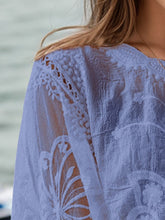 Load image into Gallery viewer, Round Neck Three-Quarter Sleeve Blouse
