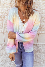 Load image into Gallery viewer, Gradient Open Front Drop Shoulder Cardigan
