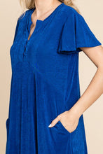 Load image into Gallery viewer, Culture Code Full Size Short Sleeve Ruffled Asymmetric Hem Dress
