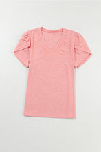 Load image into Gallery viewer, V-Neck Petal Sleeve T-Shirt
