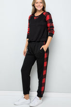 Load image into Gallery viewer, Celeste Design Full Size Plaid Side Print Sweatpants
