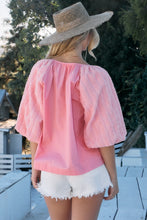 Load image into Gallery viewer, ODDI Full Size Poplin Bubble Sleeve Blouse
