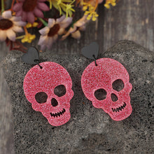 Load image into Gallery viewer, Acrylic Skeleton &amp; Heart Earrings
