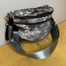 Load image into Gallery viewer, The Roni Nylon Crossbody - Grey Cherry Blossom
