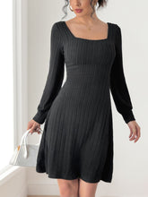 Load image into Gallery viewer, Perfee Butterfly Square Neck Long Sleeve Dress
