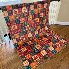 Load image into Gallery viewer, Blanket Halloween #1 - Quilted Leaves - PREORDER ends 7/25
