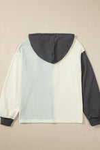 Load image into Gallery viewer, Waffle-Knit Two-Tone Long Sleeve Hoodie
