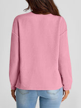 Load image into Gallery viewer, Full Size Texture Round Neck Long Sleeve Sweatshirt
