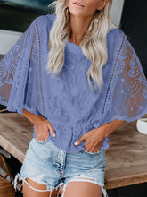 Load image into Gallery viewer, Round Neck Three-Quarter Sleeve Blouse
