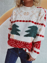 Load image into Gallery viewer, Christmas Tree Mock Neck Long Sleeve Sweater
