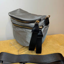 Load image into Gallery viewer, The Roni Nylon Crossbody - Grey + Black -
