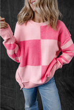 Load image into Gallery viewer, Exposed Seam Round Neck Sweater
