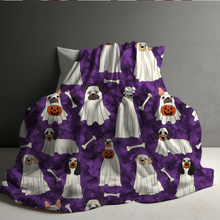 Load image into Gallery viewer, Blanket - Halloween - Ghost Dogs - PREORDER 7/29-8/1
