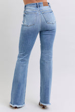 Load image into Gallery viewer, Judy Blue Full Size Raw Hem High Rise Bootcut Jeans
