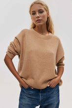 Load image into Gallery viewer, Basic Bae Round Neck Dropped Shoulder Long Sleeve Sweater
