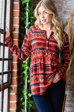 Load image into Gallery viewer, Heimish Full Size Geometric Button Detail Long Sleeve Babydoll Top
