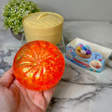 Load image into Gallery viewer, Squishy Toy - Viral Dumpling, Slow Rise Glitter - Orange
