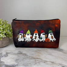 Load image into Gallery viewer, Pouch - Halloween Fall - Ghost Beanie Coffee
