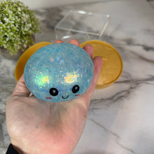 Load image into Gallery viewer, Squishy Toy - Viral Dumpling, Blue Glitter + Water Beads
