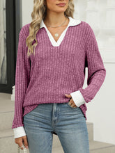 Load image into Gallery viewer, Johnny Collar Long Sleeve T-Shirt
