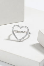 Load image into Gallery viewer, 925 Sterling Silver Inlaid Zircon Heart Ring
