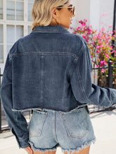 Load image into Gallery viewer, Button Up Long Sleeve Denim Jacket with Pockets
