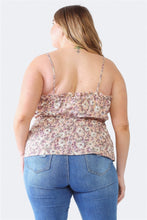 Load image into Gallery viewer, Zenobia Plus Size Frill Floral Square Neck Cami
