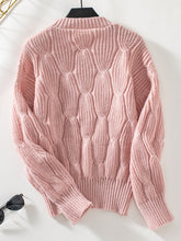 Load image into Gallery viewer, Round Neck Dropped Shoulder Sweater
