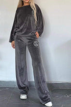 Load image into Gallery viewer, Full Size Boat Neck Long Sleeve Top and Pants Set
