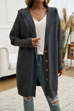 Load image into Gallery viewer, Button Up Long Sleeve Hooded Cardigan
