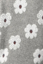 Load image into Gallery viewer, Flower Half Zip Long Sleeve Sweater
