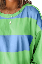 Load image into Gallery viewer, Color Block Round Neck Long Sleeve Top
