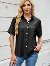 Load image into Gallery viewer, Collared Neck Short Sleeve Shirt
