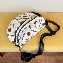 Load image into Gallery viewer, The Roni Nylon Crossbody - Baseball on White
