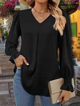 Load image into Gallery viewer, V-Neck Flounce Sleeve Blouse

