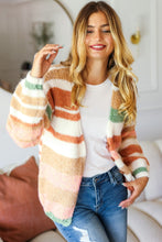 Load image into Gallery viewer, Haptics Full Size Button Down Striped Sweater Cardigan
