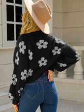 Load image into Gallery viewer, Angel Wings Flower Open Front Long Sleeve Cardigan
