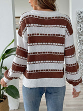 Load image into Gallery viewer, Heart Round Neck Long Sleeve Sweater
