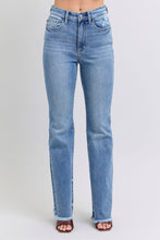 Load image into Gallery viewer, Judy Blue Full Size Raw Hem High Rise Bootcut Jeans
