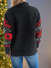 Load image into Gallery viewer, Santa Mock Neck Long Sleeve Sweater
