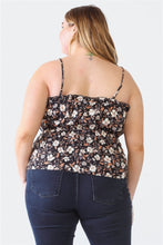 Load image into Gallery viewer, Zenobia Plus Size Frill Floral Square Neck Cami
