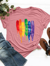 Load image into Gallery viewer, Graphic Round Neck Short Sleeve T-Shirt
