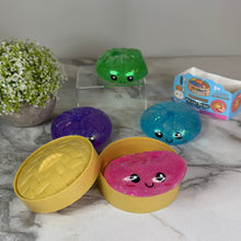 Load image into Gallery viewer, Squishy Toy - Viral Dumpling, Slow Rise Glitter - Blue
