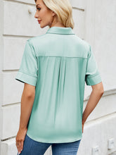 Load image into Gallery viewer, Collared Neck Short Sleeve Shirt
