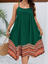 Load image into Gallery viewer, Plus Size Printed Round Neck Cami Dress
