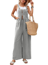 Load image into Gallery viewer, Full Size Square Neck Wide Strap Overalls
