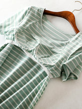 Load image into Gallery viewer, Striped Round Neck Short Sleeve Dress

