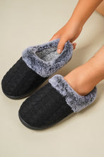 Load image into Gallery viewer, Cable-Knit Fluff Round Toe Slippers
